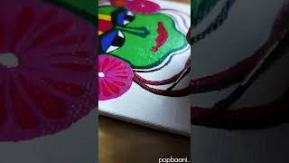 aesthetic acrylic Kathakali Mask | acrylic painting shot #shorts #acrylicpainting #kathakali