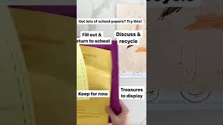 Do this quick daily sort for school papers and avoid extra counter clutter!