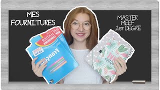 BACK TO SCHOOL : Mes fournitures MASTER MEEF 1er DEGRE