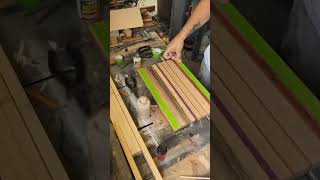 Beautiful Exotic Wood Cutting Board #shorts #maker #making #diy #woodworking #cuttingboard #wood