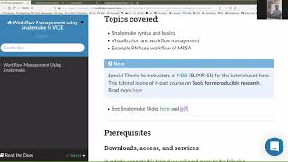 Webinar: Workflow Management Using Snakemake