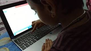 Home schooling Chinnu - 2 || using e-book || happily learning||