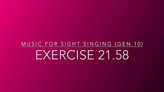 Exercise 21.58 - Music for Sight Singing