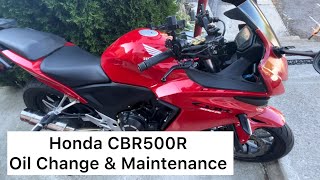 Part 1/2  - Safety - Honda CBR500R Oil Change & Electronic Removal