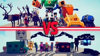 HOLIDAY TEAM vs MINECRAFT TEAM - Totally Accurate Battle Simulator TABS