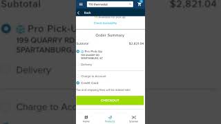 Ferguson App: Placing a Pro Pick-Up Order