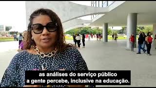 Berenice D'Arc na cerimônia de anúncio das ações do governo federal em defesa das mulheres