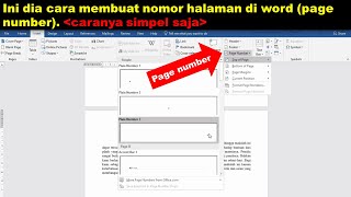 cara membuat nomor halaman di word tanpa ribet