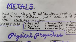 PHYSICAL PROPERTIES OF METAL