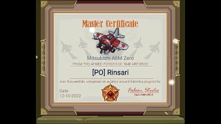 1945 Air Force Mitsubishi A6M Zero Master Certificate