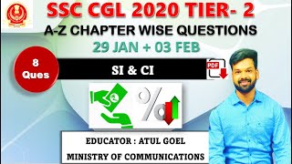 SI and CI - SSC CGL 2020 TIER 2 ALL QUESTIONS | SSC CGL, CHSL, CPO