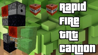 👉MCPE | HOW TO BUILD A RAPID FIRE TNT CANNON IN MINECRAFT!