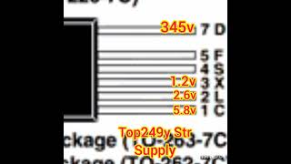 Top249 Ic Circuit Diagram with Testing Voltage Power Supply Repair Om 09781595981