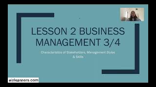 VCE Business Management 3/4 LESSON 2