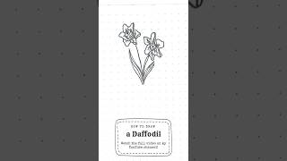 🌸 Learn to draw daffodils for your journal! Simple and fun. Full tutorial on YouTube! #FloralArt