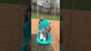 Chucky and Tiffany swinging