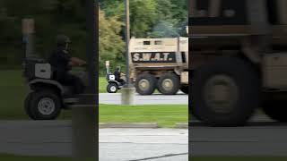 Macomb County Sheriff’s S.W.A.T. Team bearcat, and MRAP, as long as the ATV Unit leaving Night Out.