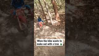 Crashed my Enduro Bike into a Tree and Get's Stuck