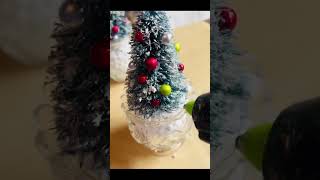 Easy, fun, diy Christmas decor in thrifted glass! #shorts #easydiy #christmas #christmasdecor