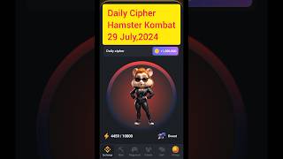 Hamster Kombat Daily Cipher 29 July #hamsterkombat #dailycipher #morsecode