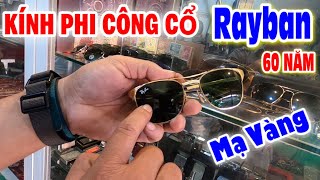 kính dành cho phi công Mỹ đình đám thập niên 60-70 mạ vàng cực đẹp |thương hiệu Rayban