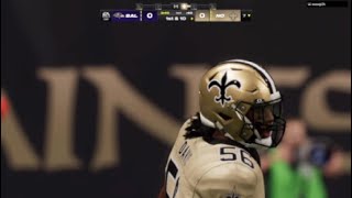 Neworleanssaints vs ravens 2 parts madden24 ranked gameplay