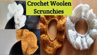 Crochet Woolen Scrunchie