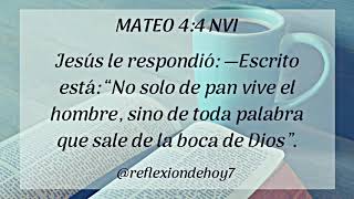 La Reflexión De Hoy 🔥 Mateo 4:4