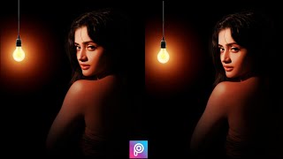 Neon Glowing Light Bulb Photo Editing || Dark Tone Neon Effect Photo Editing In PicsArt - New Style