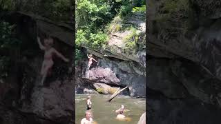 Bust Your Butt Falls in North Carolina. Would YOU jump?! #familytravel #familyfun #shorts #waterfall