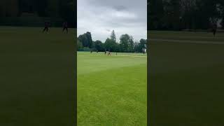 ICM vs. Trent College Faizan Minhas gets the 1st wicket