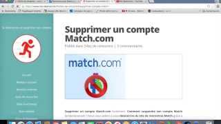 Supprimer un Compte Match.com