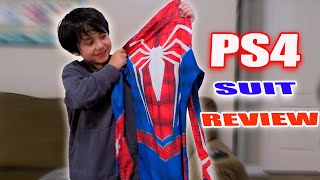 SPIDER-MAN PS4 SUIT REVIEW, unboxing Marvel's Spider-man Advanced PS4 suit Cosplay, costume