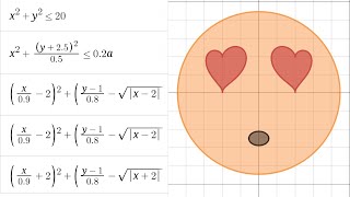 Heart Eyes smiley step by step animation graphart | The Math Grapher