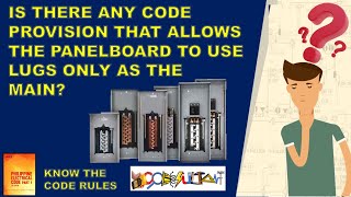 PANELBOARD MAIN LUGS ONLY - PHILIPPINE ELECTRICAL CODE