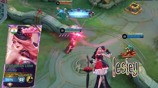 mobile legends Lesley gameplsy top 1 global Lesley pro build best build Lesley 2024