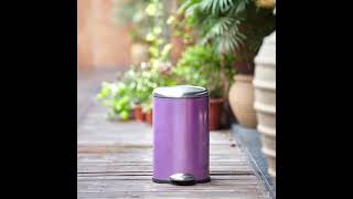 Huihui Sustainable Household Stainless Steel  Pedal Trash Can Recycling Trash Bin