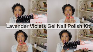 Lavender Violets Gel Nail Polish Kit 27+3 Colors Sparkle Solid Color