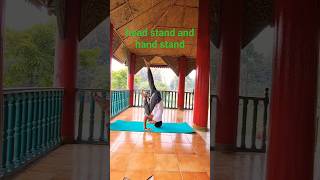 head stand and hand stand #trending #music #headstand #morningyoga #headstand