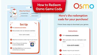 How to Redeem Your Osmo Game Code