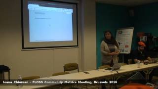 Ioana Chiorean at FLOSS Community Metrics Meeting EU 2016