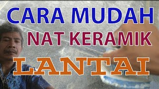 Cara nat keramik lantai tempat torn penampung air