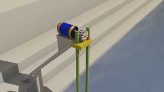 Waves energy - Power of the ocean - animation with 3D program - free energy