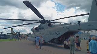 #MilitaryAircraft. Marines Sikorsky CH53 Helicopter Walking Tour on August 10, 2024 @ KFKL