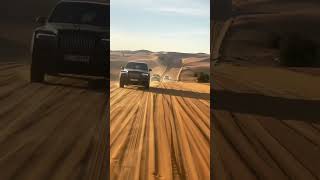 Conquering the Desert in RR Cullinan 🏝 #luxurylifestyle #rollsroyce #dubai