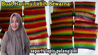 kue lapis pelangi tepung tapioka || lapis pelangi enak dan kenyal