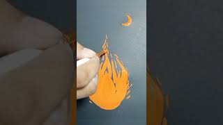 Easy Campfire Painting II #posrter_color #watercolor #howtodraw #fire #campfire #art #saraarts