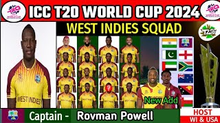 West Indies T20 World Cup squad 2024 | T20 World Cup West Indies squad players list | WI T20 Squad