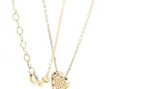 9CT. YELLOW GOLD STONE SET HEART SHAPED PENDANT