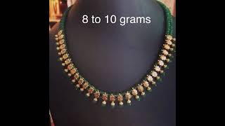 Least Light weight gold neck sets with weight | new model gold necklace designs